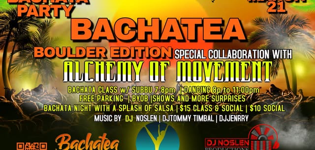 PopUp-Social Boulder Bachata Party by Bachatea & Alchemy March 21