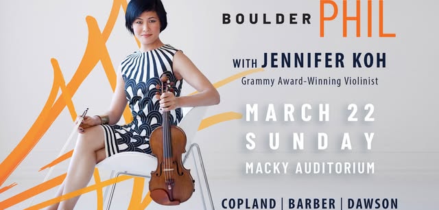 BARBER & DAWSON: Boulder Philharmonic with Jennifer Koh, violin