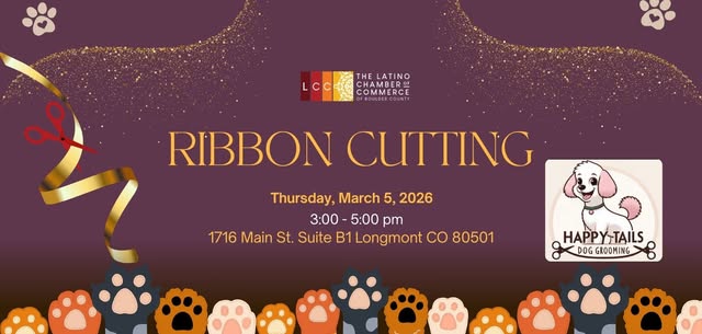 Corte de Liston / Ribbon Cutting of Happy Tails Dog Grooming