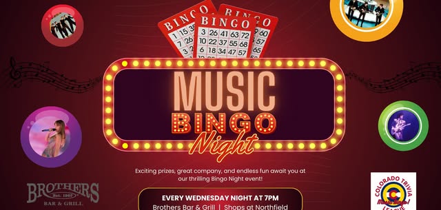 Music Bingo - Wednesday Nights at Brothers Bar & Grill!