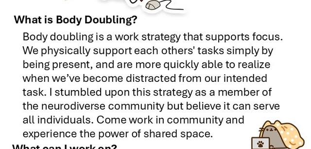 Body Doubling / Co-Working