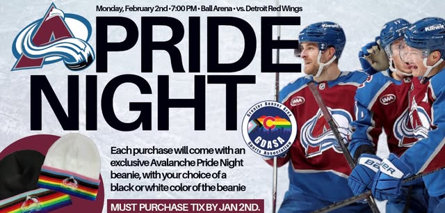 Avs Pride Night