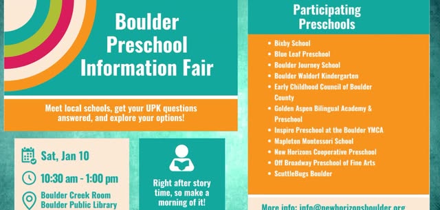 Boulder Preschool Information Fair