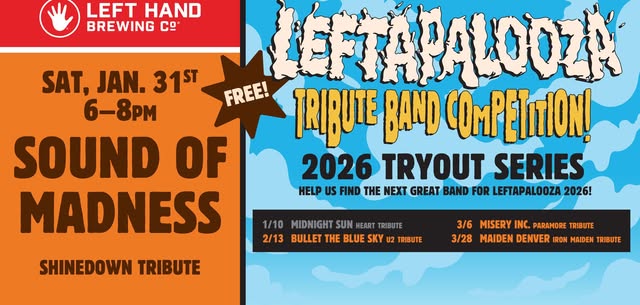 Free Leftapalooza Tryout Series with Sound of Madness (Shinedown Tribute Band)