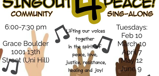 Singout 4 Peace! & Singing Resistance Boulder Rehearsal